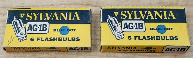 Sylvania AG1B Blue Dot Flashbulbs - Two boxes of 6