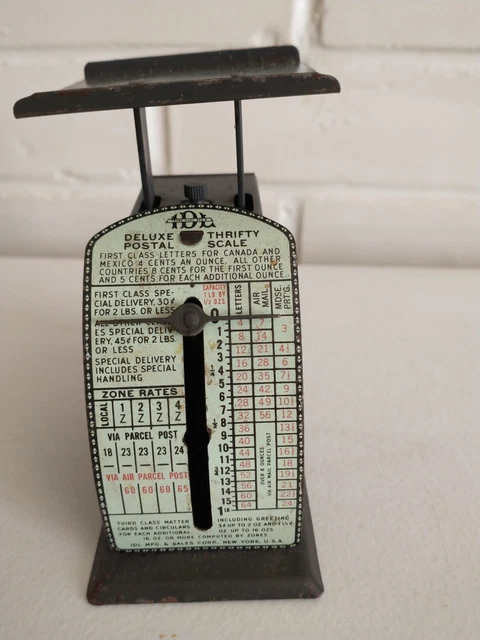 Vintage Postal Scale Deluxe Thrifty NY Pre 1958 Antique IDL Mfg & Sales Corp
