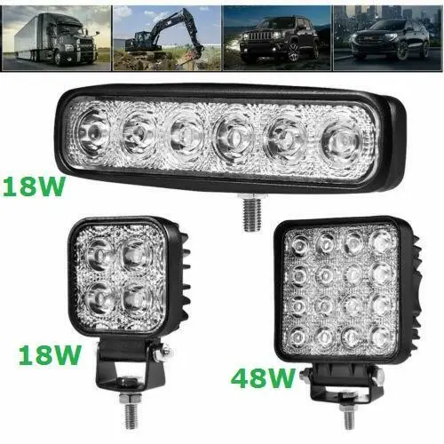 12W 18W 48W LED Arbeitsscheinwerfer Offroad Strahler 12V/24V Arbeitsleuchte