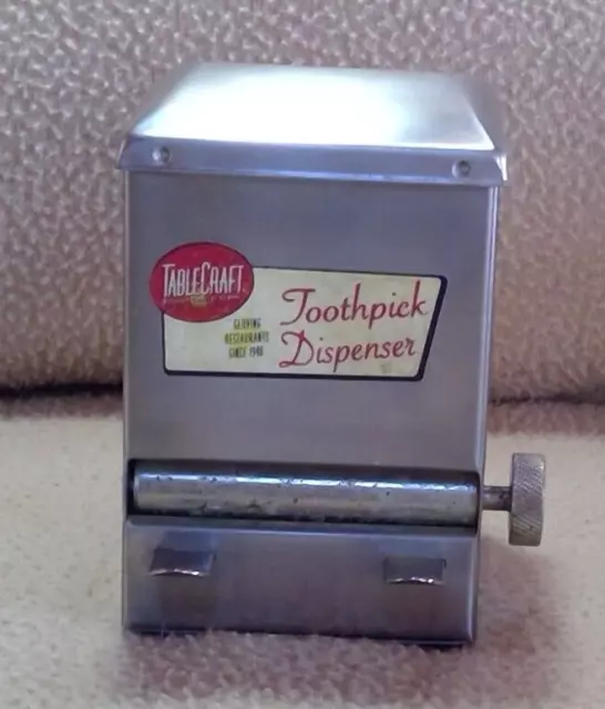 Vintage TABLECRAFT Stainless Steel Toothpick Dispenser