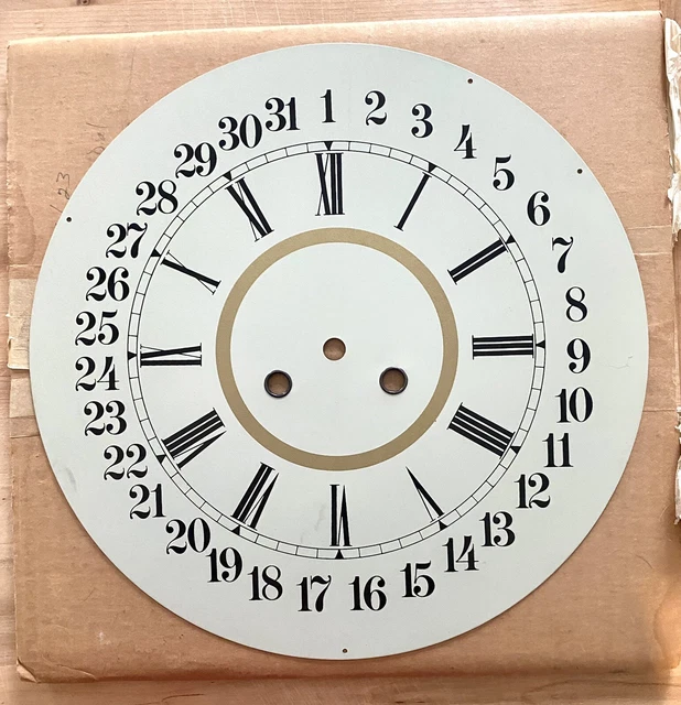 VINTAGE ANTIQUE SESSIONS Calendar Clock Dial For Wall Clock Painted