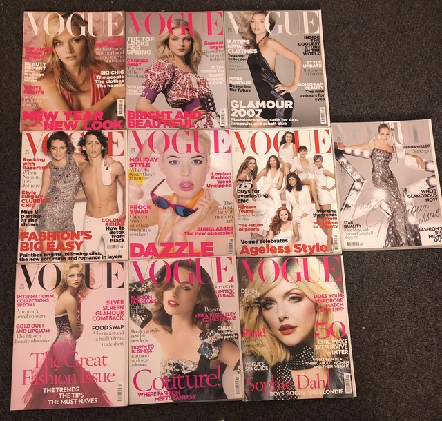 10 x Vogue Magazines Jan Feb April May June July Sept Oct Nov Dec 2007 Fashion 10 x Vogue Magazines Jan Feb April May June July Sept Oct Nov Dec 2007 Fashion