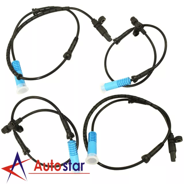 4pcs Front Rear Left Right ABS Wheel Speed Sensor Set For BMW E39 525 528 540