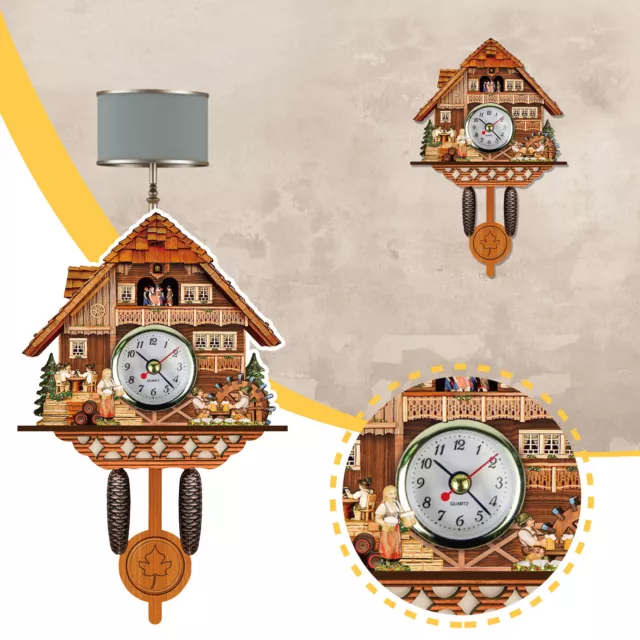 Black-Forest Cuckoo Clock Cuckoo Wall Clock With Moving Train Home Decor Clocks