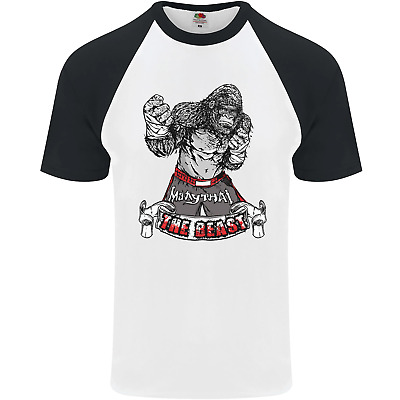 Muay Thai The Beast MMA Mixed Martial Arts Mens S/S Baseball T-Shirt