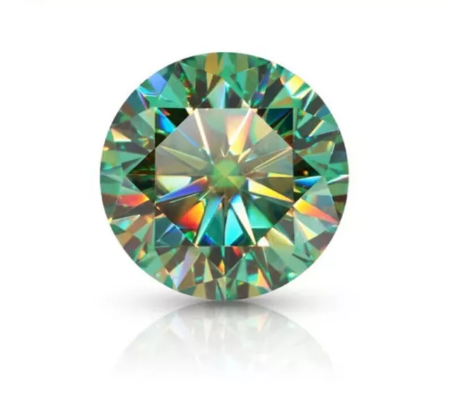 AAA+ 1Ct Natural Diamond Round Green Color Cut D Grade VVS1 +1 Free Gift