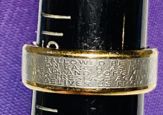 Size 12 Men’s The Full Lords Prayer Band Ring