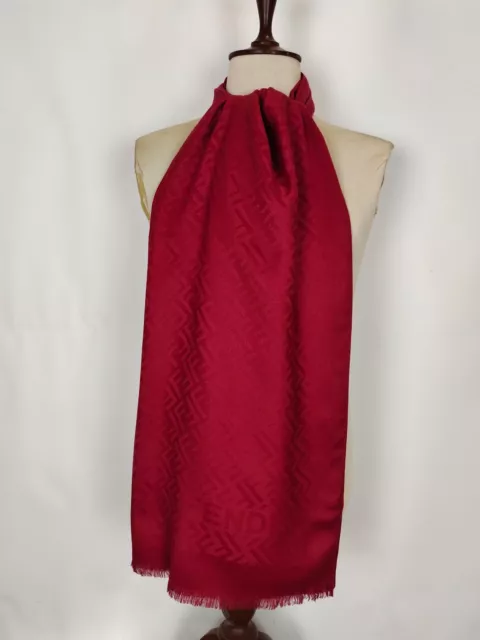 Sciarpa invernale FENDI originale seta rosa cashmere avvolgente scialle sciarpa invernale