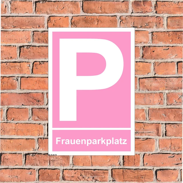 Frauenparkplatz-Schild Aufkleber – 52x11 Cm, Witterungsbeständig, In 5 Varianten Wählbar