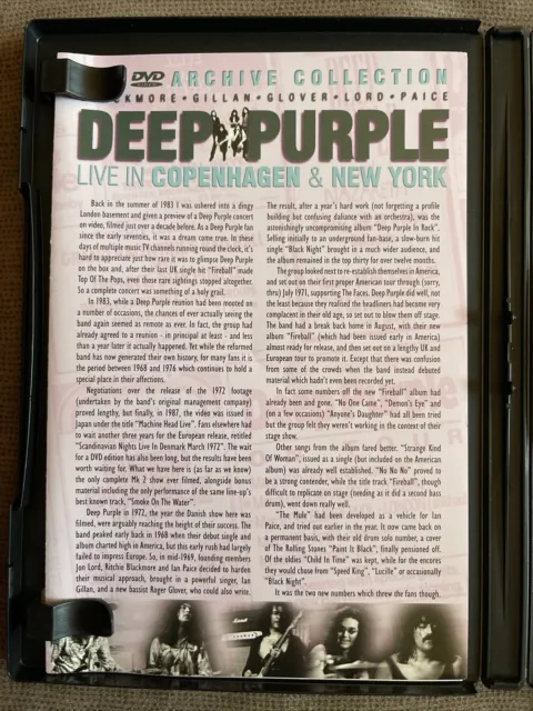Deep Purple Live in Concert 72/73 - DVD Archive Collection w/insert 3