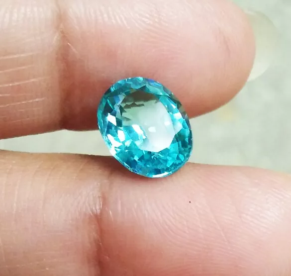 WORLD CLASS! 10x8mm. 3cts. OVAL NEON BLUE PARAIBA TOURMALINE CREATED GEMs AAA+++