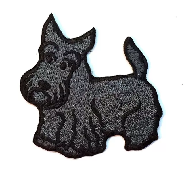 Scottish Terrier Eisen Auf Gestickte Abzeichen