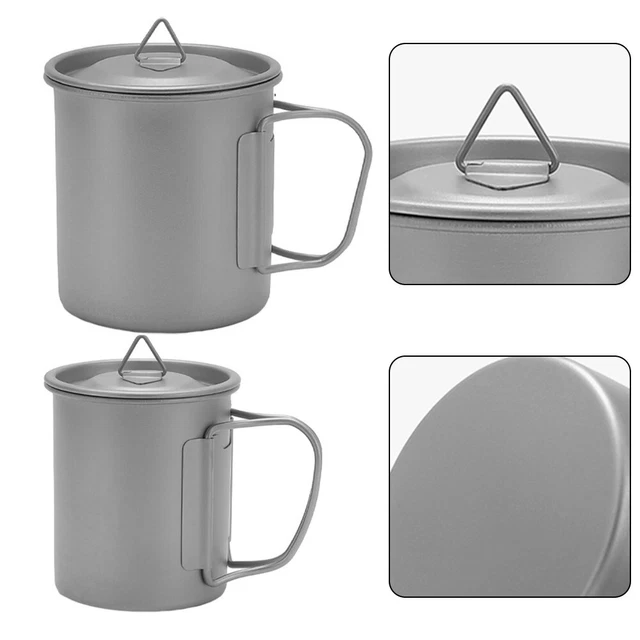 Bol En Titane Sela Avec Couvercle - Robuste & Léger - Camping