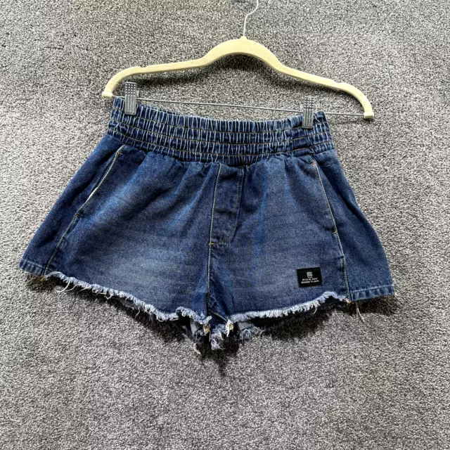 Urban Outfitters BDG Denim Shorts Small Blue High Rise Pull On Frayed