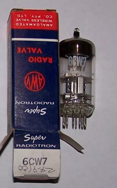 New Old Stock AWV 6CW7 Double Triode Valve with 9 pin base