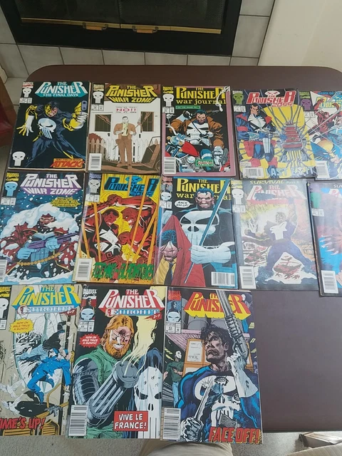 The Punisher Comic Book Lot 13 Issues War Journal 2099 War Zone  Lower Grade...