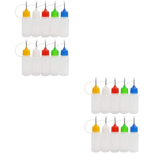 20 ud. botellas de pegamento artesanal DIY Quilling botellas de precisión botellas de compresión