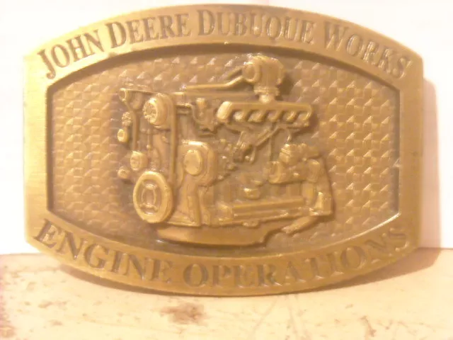 * John Deere Dubuque Works Engine Operations Limited Ed. Belt Buckle #456/500