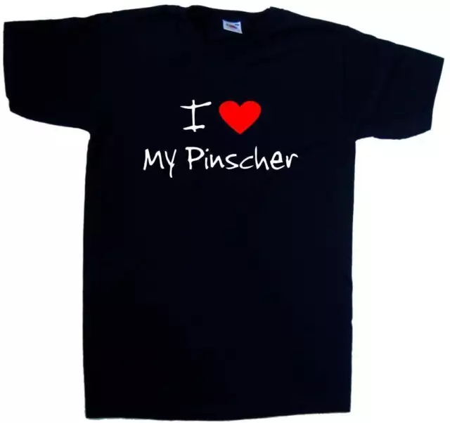 I Love Heart My Pinscher V-Neck T-Shirt