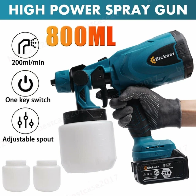 CORDLESS HIGH PRESSURE Spray Gun Airless Paint Sprayer For Makita 18V