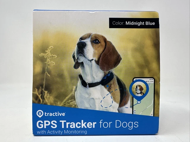 Tractive Waterproof GPS Dog Tracker - Location & Activity Midnight Blue