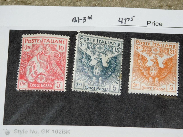 Italy, Scott# B1-3, Mint Hinged (Middle One Has Thin)