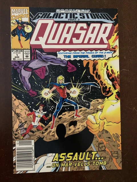 Quasar 32 ~ MARVEL 1989 ~ MISPRINT #1 Newsstand Variant