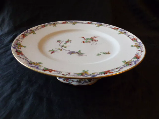 Ancienne Assiette Montee Sur Pied Compotier En Porcelaine De Limoges Bernardaud