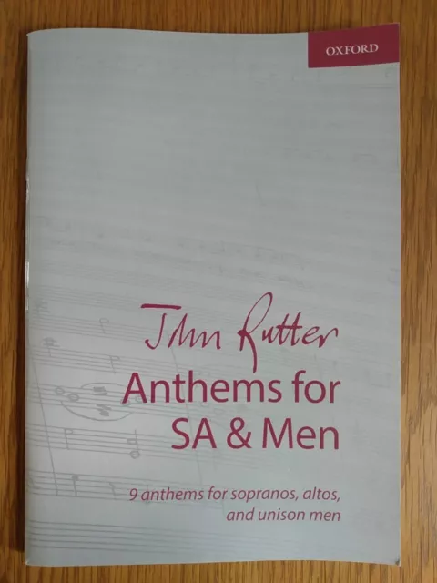 John Rutter - Anthems For Sopranos Altos & Men - Choral Sheet Music Score Book