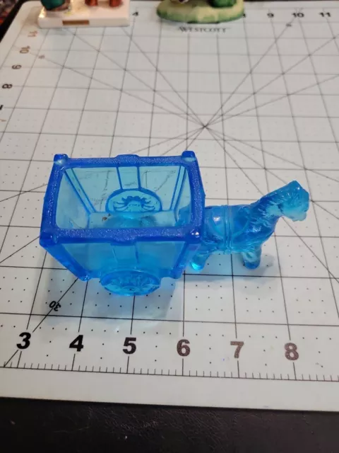 Blue Glass Donkey And Cart 10l