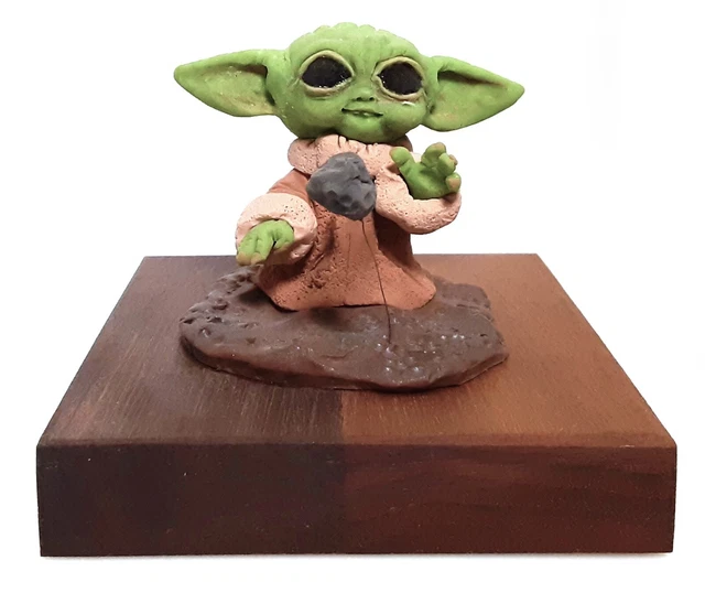 BABY YODA USING THE FORCE Mandalorian Star Wars Custom Art Figure