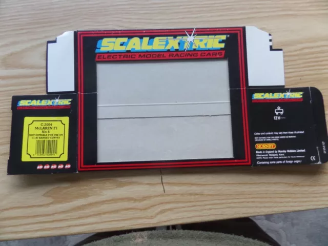SCALEXTRIC Classic Card Box 0/041 for C2004 McLaren F1 No 8  USED