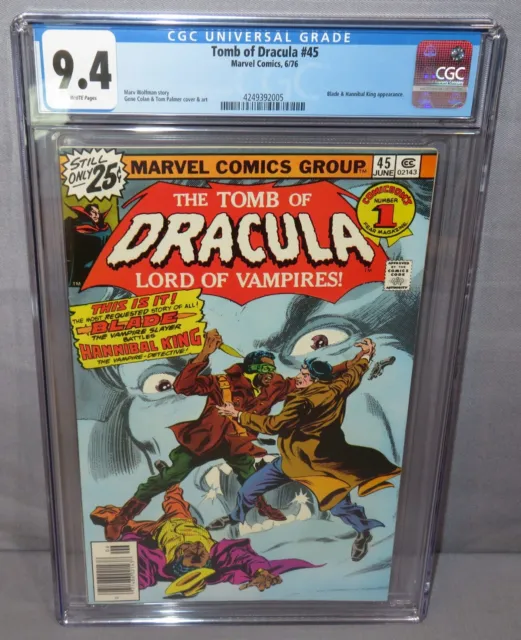 TOMB OF DRACULA #45 (Blade Vampire Slayer app) CGC 9.4 Marvel Comics 1976