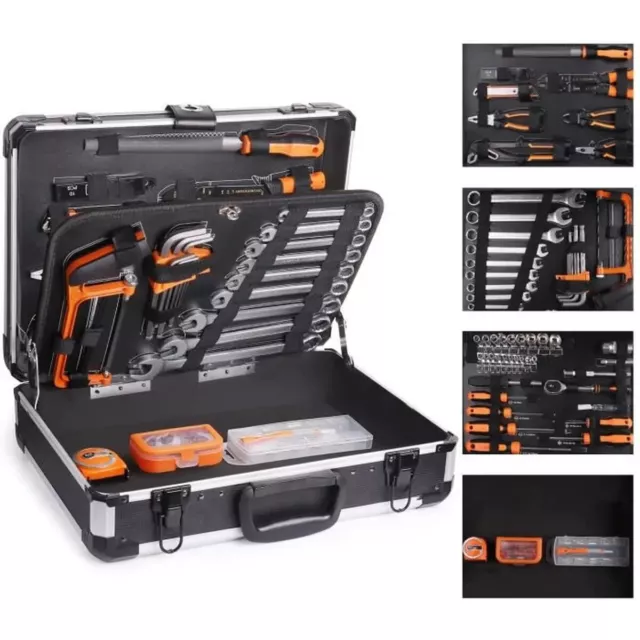FAMEX 755-58 Boîte à outils malette à outils complète coffret outillage -  164pcs