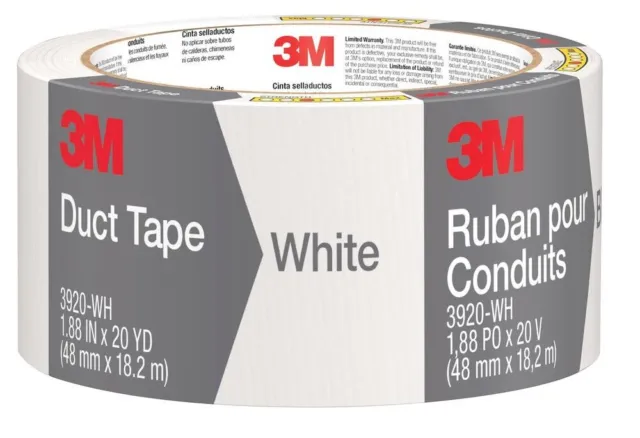 3M 1060-WHT-A Scotch Duct Tape, White, 1.88 x 60 yds