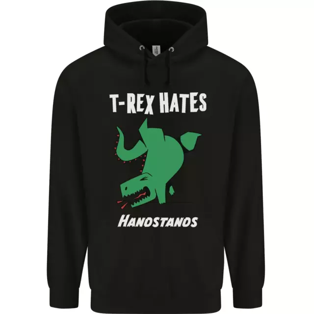 T-Rex Hates Handstands Gymnastics Dinosaur Childrens Kids Hoodie