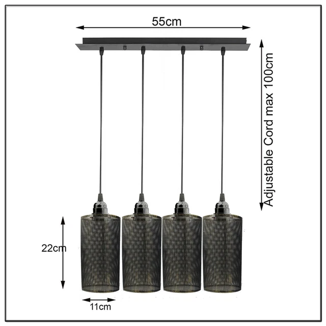 Neuf design vintage cage en fil d'Edison pendentif lumière lustre lampe suspendue lumière