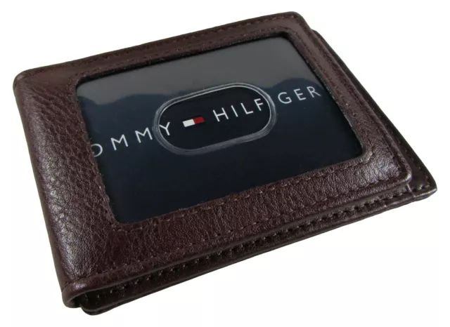 NEW MEN'S TOMMY Hilfiger Leather York Front Pocket Magnetic Money Wallet $27.95 - PicClick