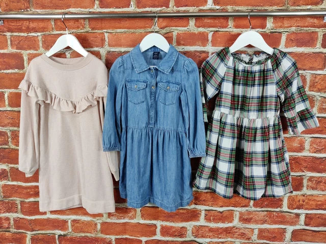 Girls Bundle Age 4-5 Years H&M Next Gap Long Sleeve Dress Sparkle Party 110Cm