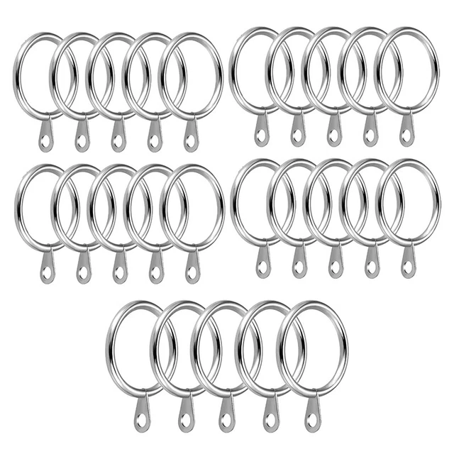 1X(Lot de 24 Anneaux de Rideaux en MéTal, œIllets de 30 Mm de DiamèTre Inte5877