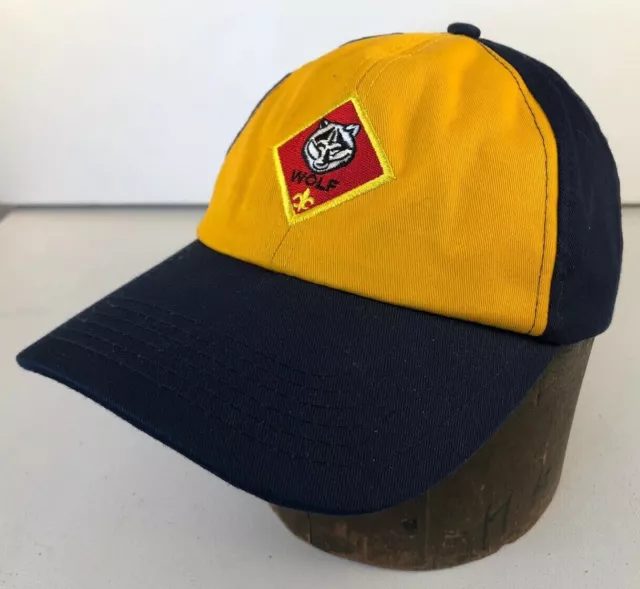 CUB SCOUTS of America Wolf Embroidered Sz. M/L Twill Hat Cap