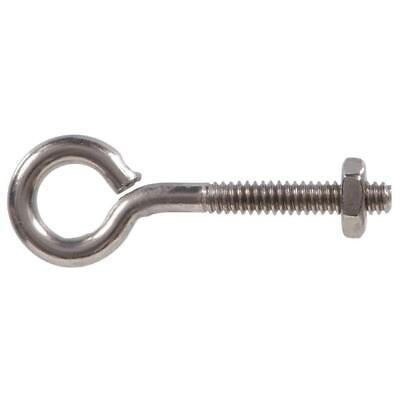 1/4 In.-20 Tpi X 2-5/8 In. Stainless Steel Eye Bolt With Hex Nut (10-Pack)