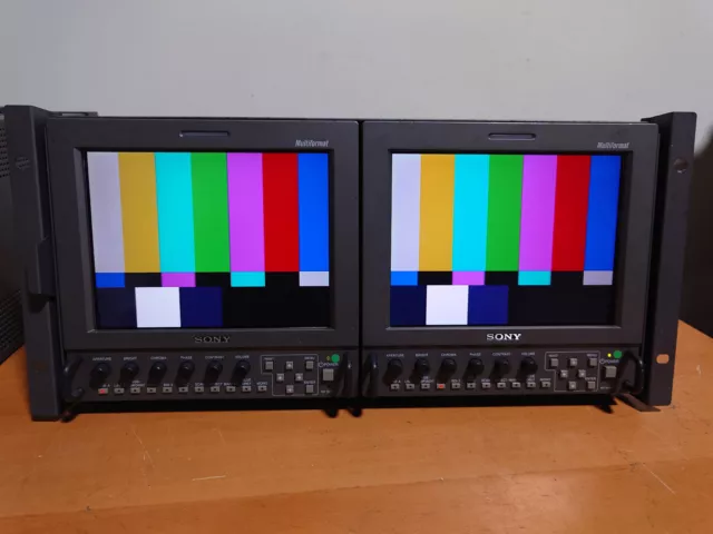 Sony Rackmount 2x LMD-9050 Multiformat Professional Video Monitor LCD 2x AC-LMD9
