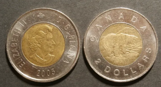 CANADA 2005 - $2 , Queen Elizabeth II  / Polar Bear