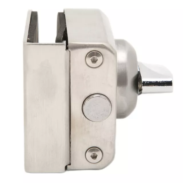 10‑12mm Frameless Single Glass Door Lock Stainless Steel Push Sliding For Sh FD5