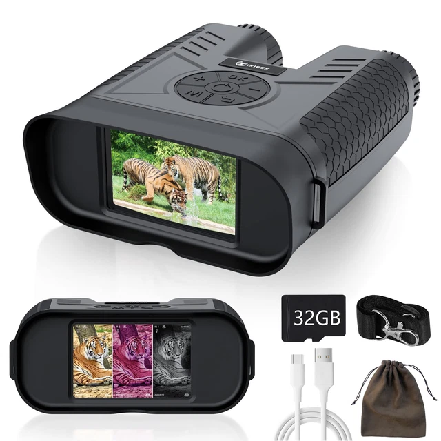IXIEEX Night Vision Goggles Rechargeable - 984ft/300m Viewing Range FHD 1080P