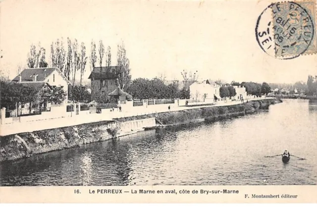 94 - LE PERREUX - SAN47075 - la marne en aval - Côte de Bry sur Marne