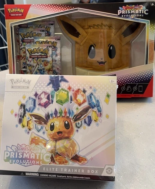POKEMON PRISMATIC EVOLUTIONS Elite Trainer Box ETB & Accessory Pouch ...
