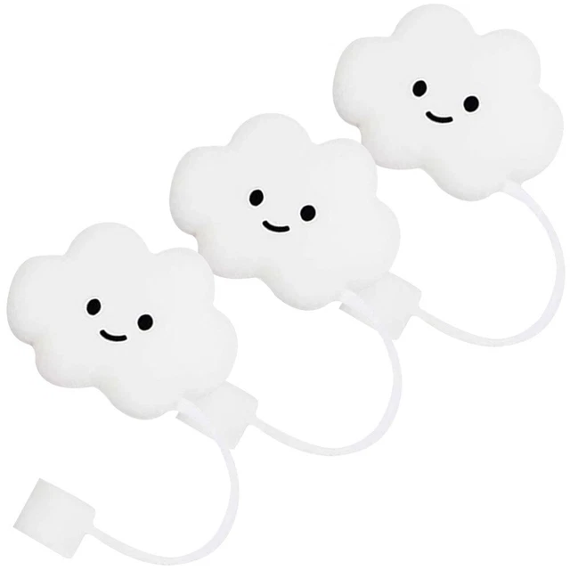 3 Pcs Süße Strohhüllen Staubdichte Strohkappe Metallverkleidung Strohhut