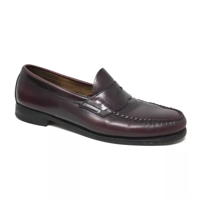 GH Bass & Co Weejuns Penny Loafers Dress Shoes Mens Size 9.5 Burgundy Leather